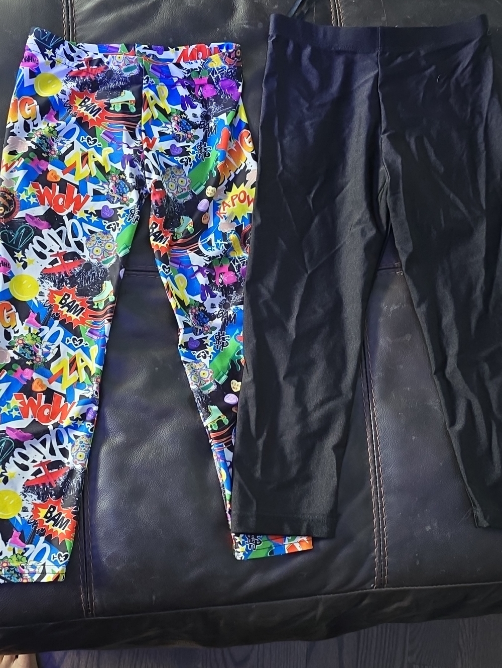 Kids Black Leggings - Stretchy Solid Everyday Bottoms